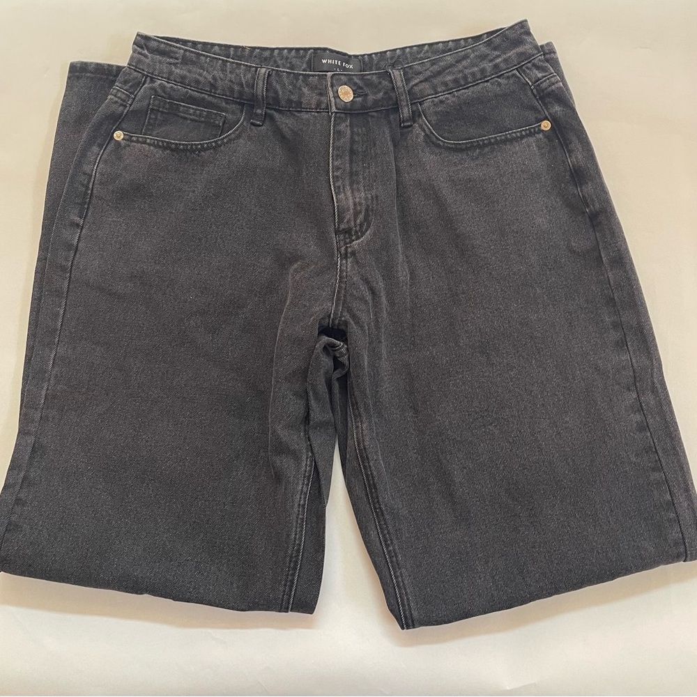 WHITE FOX BOUTIQUE Black Acid Wash Jeans